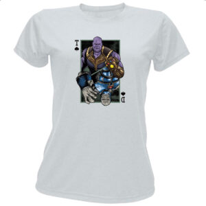 Camiseta Baby Look Thanos e Darkseid