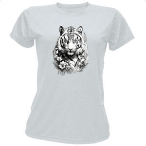 Camiseta Baby Look Tigre albino