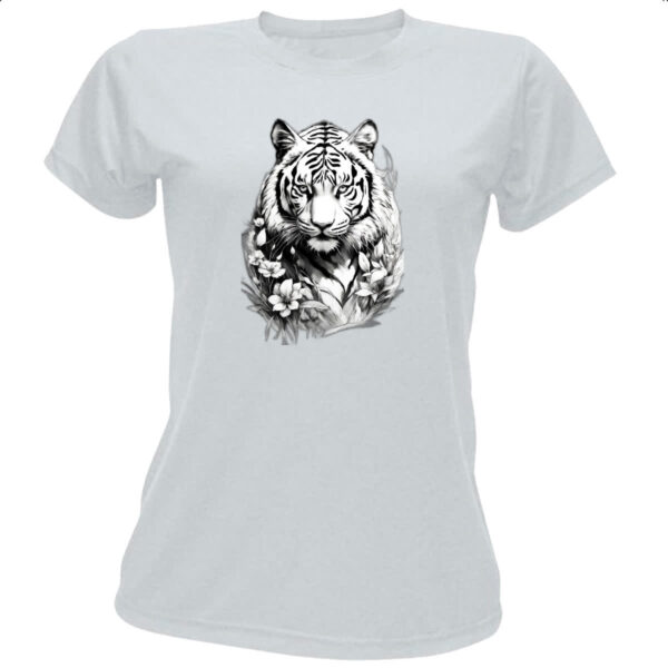 Camiseta Baby Look Tigre albino