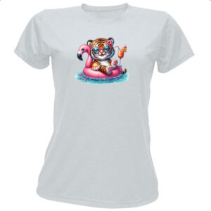 Camiseta Baby Look Tigre na boia