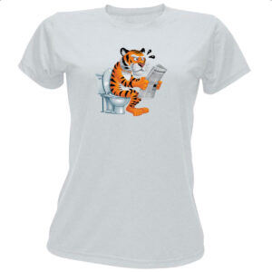Camiseta Baby Look Tigre na sala de forca