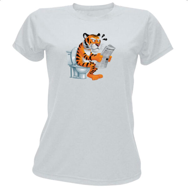 Camiseta Baby Look Tigre na sala de forca