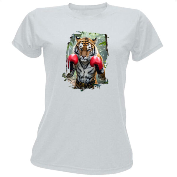 Camiseta Baby Look Tigre pugilista