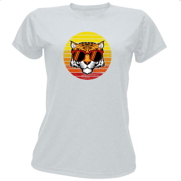 Camiseta Baby Look Tigre ray ban sunset