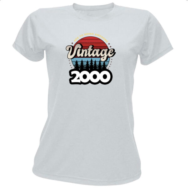 Camiseta Baby Look Vintage being awesome 2000