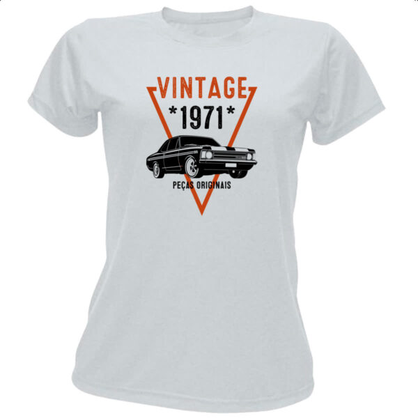 Camiseta Baby Look Vintage Pecas Originais 1971