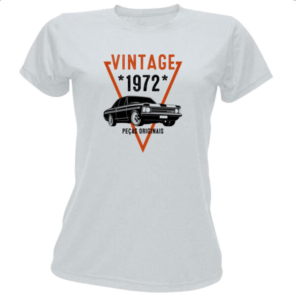 Camiseta Baby Look Vintage Pecas Originais 1972
