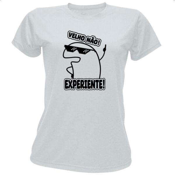 Camiseta Baby Look Velho nao experiente flork