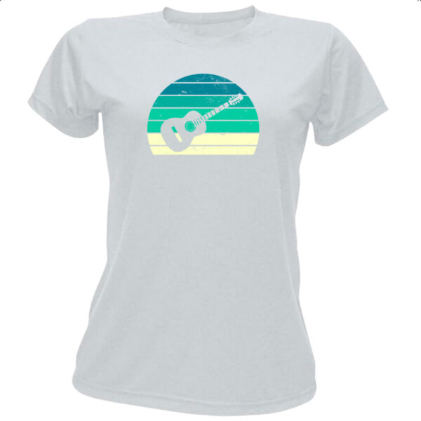 Camiseta Baby Look Violao Sunset Art