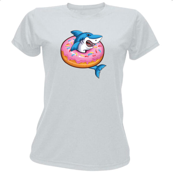 Camiseta Baby Look Tubarao Donuts
