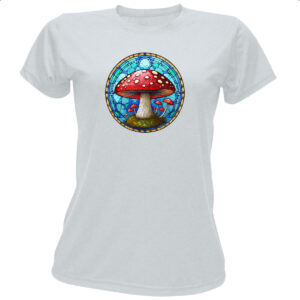Camiseta Baby Look Vitral Cogumelo