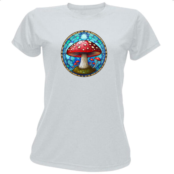 Camiseta Baby Look Vitral Cogumelo