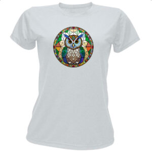 Camiseta Baby Look Vitral Coruja