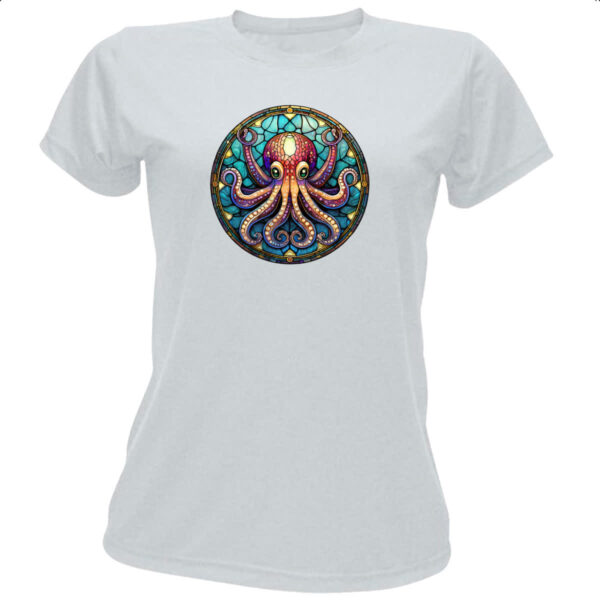 Camiseta Baby Look Vitral Octopus