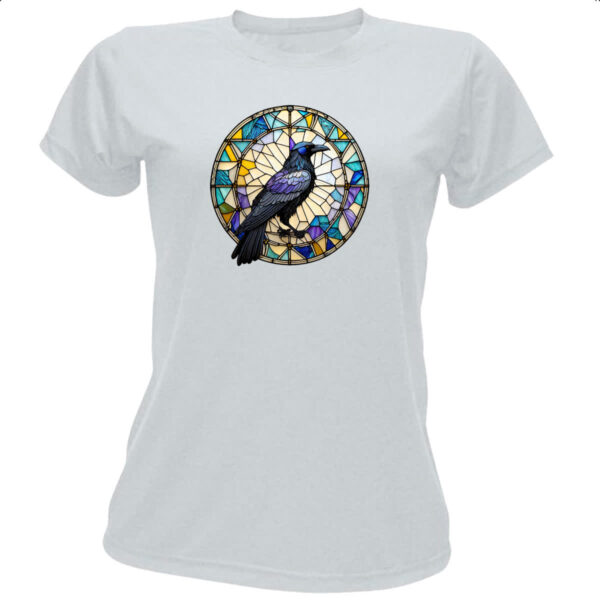 Camiseta Baby Look Vitral corvo