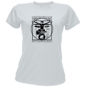 Camiseta Baby Look Vitruvian baterista