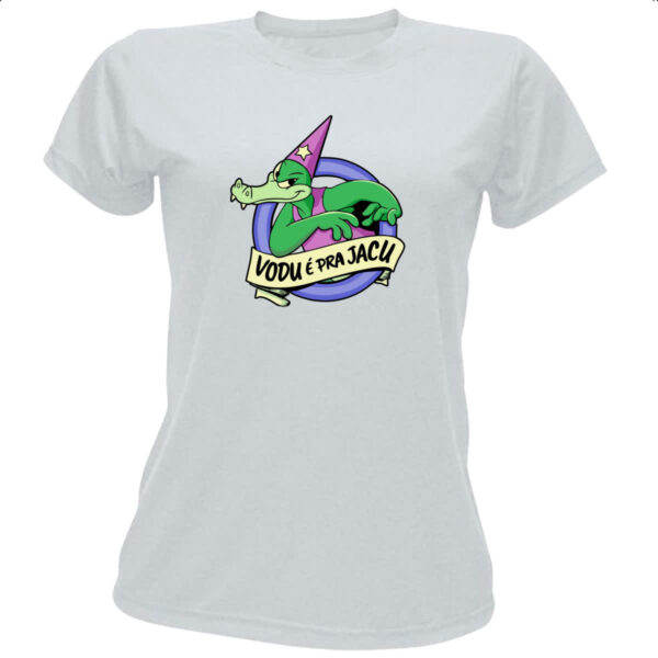 Camiseta Baby Look Vodu e pra jacu