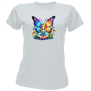 Camiseta Baby Look Borboleta elfo fofinha