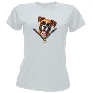 Camiseta Baby Look Boxer no Ziper