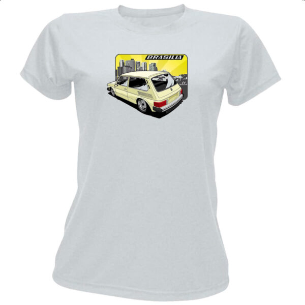 Camiseta Baby Look Brasilia Classica Amarela