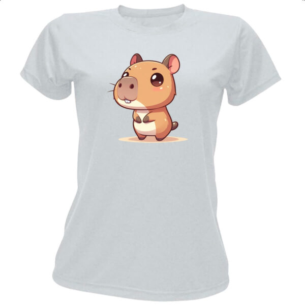 Camiseta Baby Look Capivara Chibi