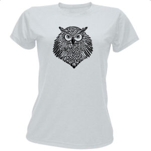 Camiseta Baby Look Coruja tribal