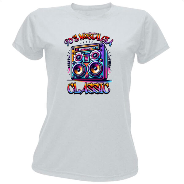 Camiseta Baby Look 90 Nostalgia Classic