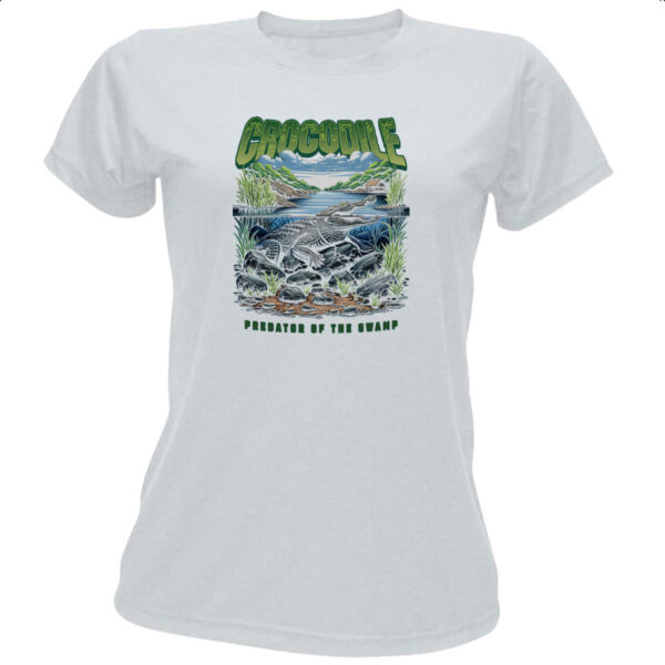 Camiseta Baby Look Crocodilo do pantano
