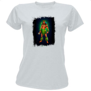 Camiseta Baby Look Empires and Puzzles heroi Tarlak traje