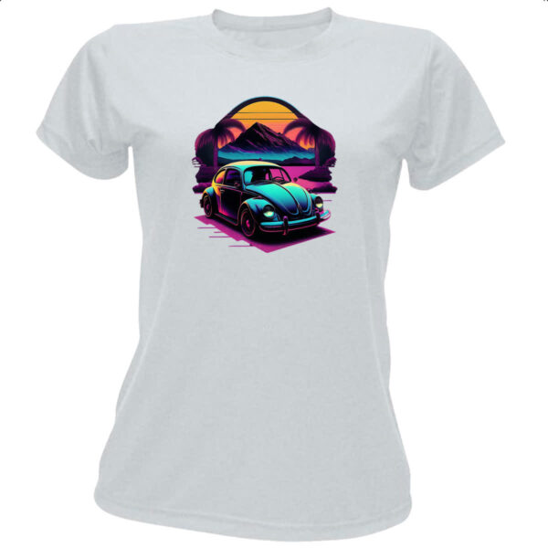 Camiseta Baby Look Fusca Sunset Art