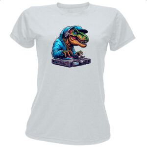 Camiseta Baby Look T-Rex DJ