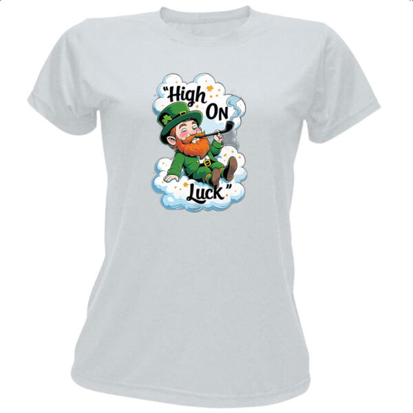 Camiseta Baby Look Leprechaun cheio de sorte