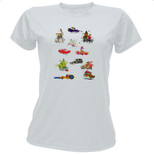 Camiseta Baby Look Nostalgia Corrida Maluca