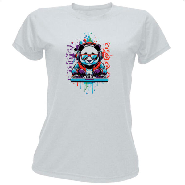 Camiseta Baby Look Urso DJ