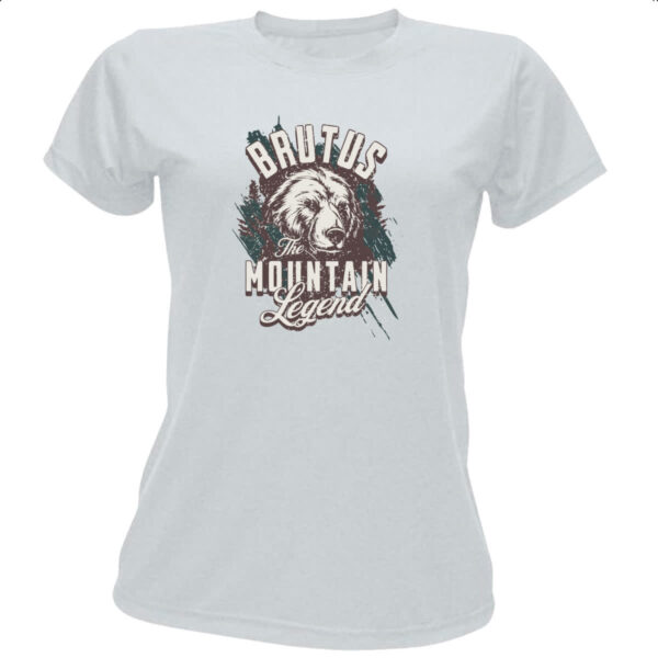 Camiseta Baby Look Urso Lenda da montanha bruta