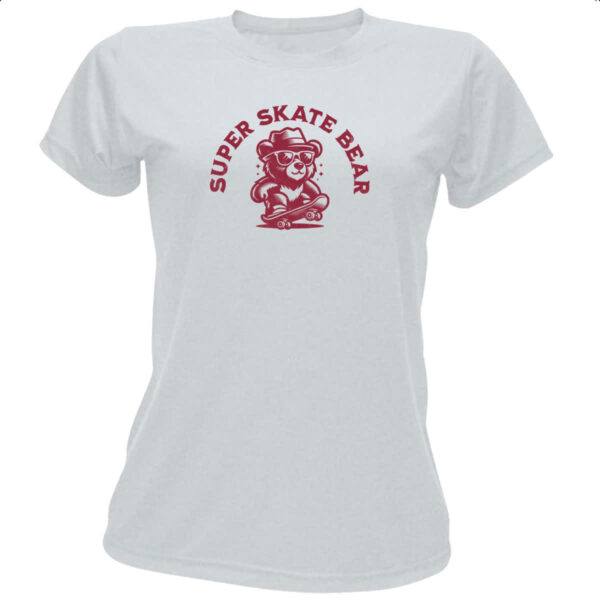 Camiseta Baby Look Urso super skate