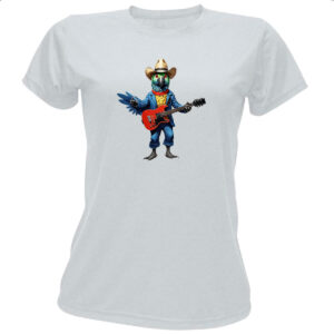 Camiseta Baby Look Papaguaio guitarrista