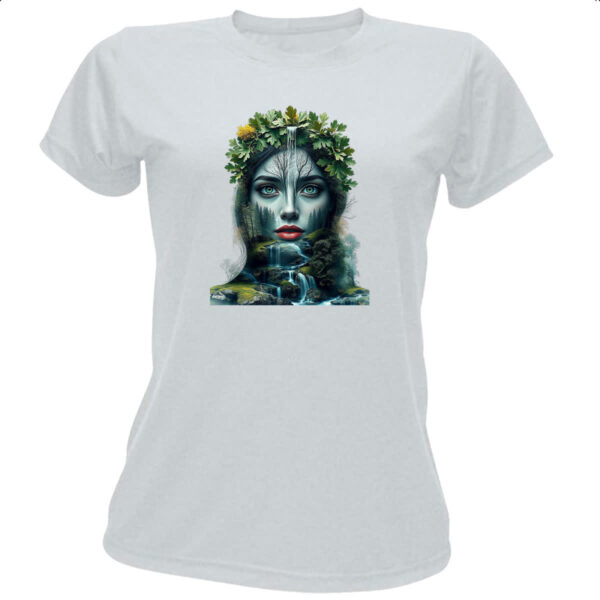 Camiseta Baby Look Face mae natureza