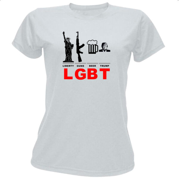 Camiseta Baby Look LGBT - American Parody