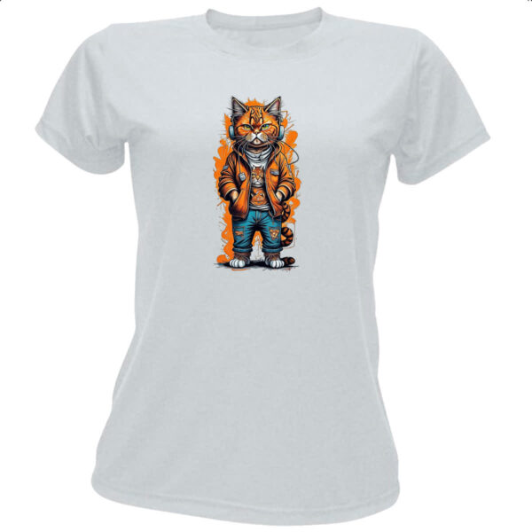 Camiseta Baby Look Kit Cat Grafiti Hip Hop