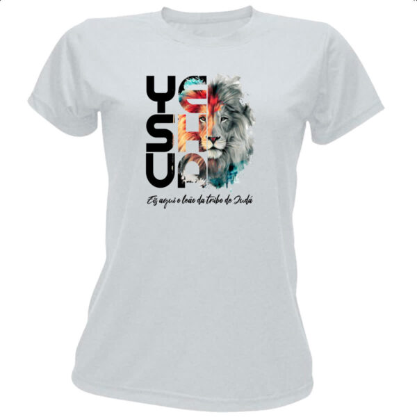 Camiseta Baby Look Yeshua - Leao da tribo de Juda