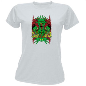 Camiseta Baby Look Zombie star 2