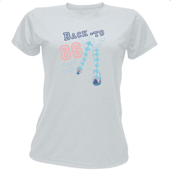 Camiseta Baby Look Back to 86 School Style
