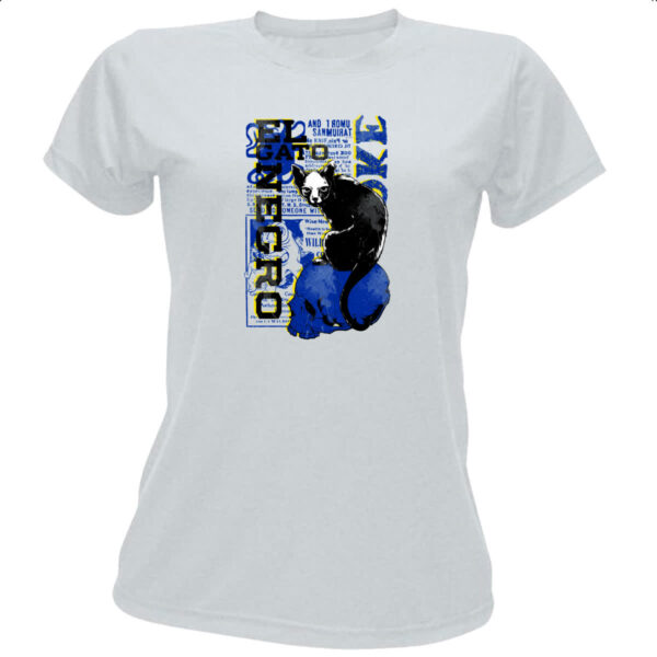 Camiseta Baby Look El gato negro