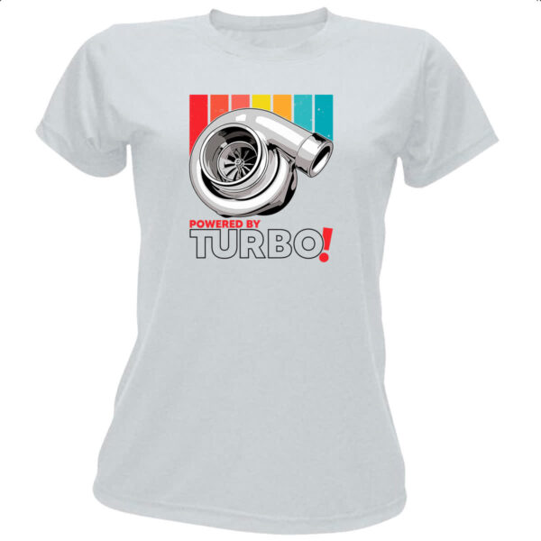 Camiseta Baby Look Turbo powered