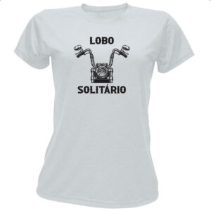 Camiseta Baby Look Guidao moto lobo solitario