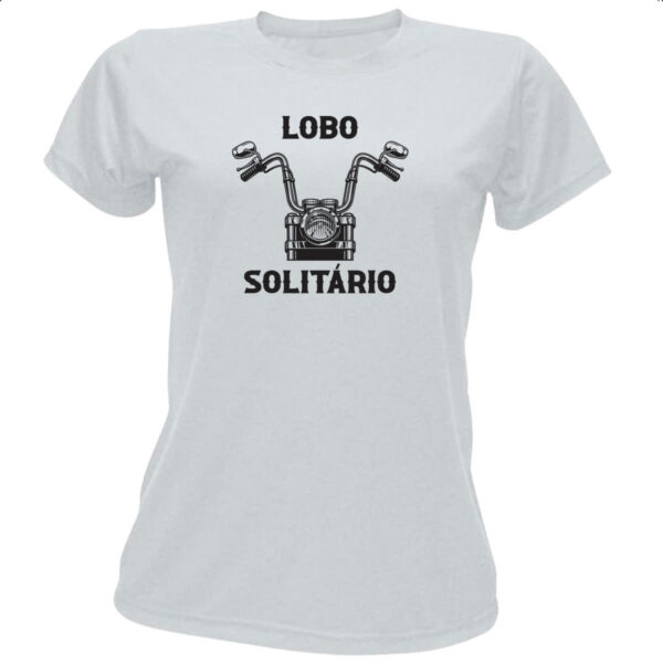 Camiseta Baby Look Guidao moto lobo solitario