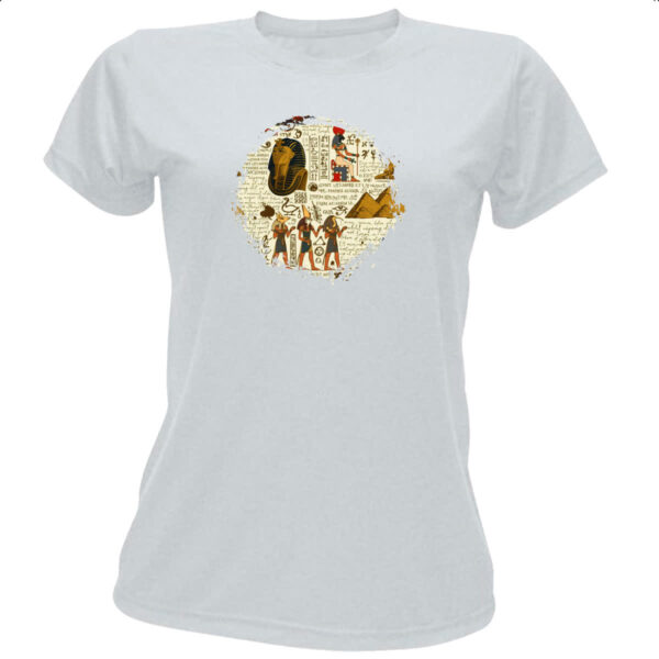 Camiseta Baby Look Hieroglifos Egipcios