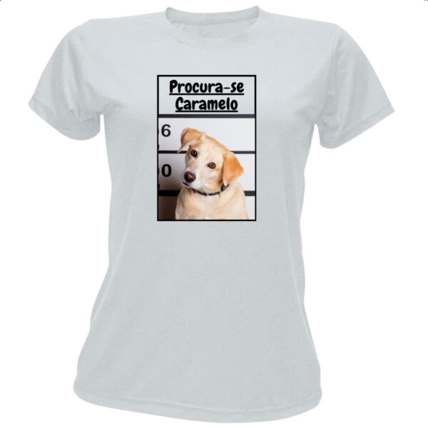 Camiseta Baby Look Procura-se um caramelo