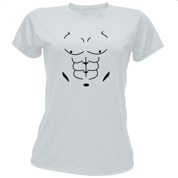 Camiseta Baby Look Peitoral Musculos